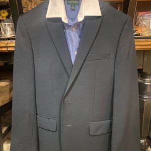 Lauren by Ralph Lauren boys navy suit jacket and dress shirt in size 16